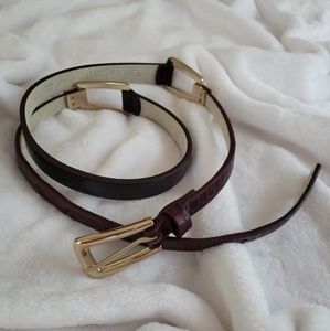 White House Black Market burgundy belt